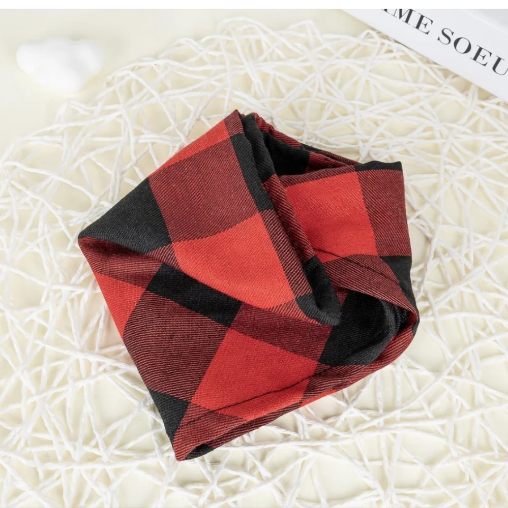👣4/$20. Black Cowboy Hat with Red Plaid Scarf for Dogs. NWT